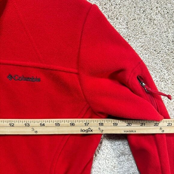 Columbia Fast Trek II Jacket Women's Small Red Full Zip Fleece‎ Classic Fit Logo - Picture 11 of 13